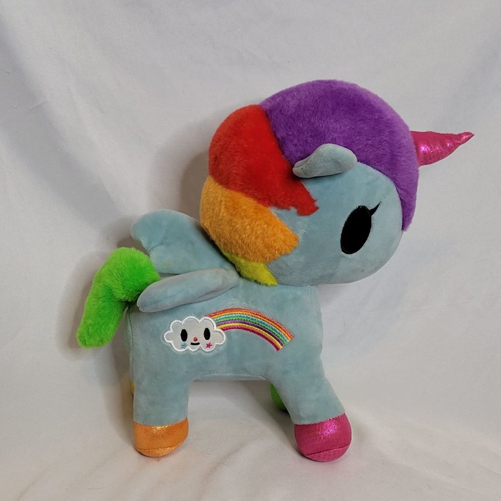 Tokidoki Pixie Rainbow Unicorno Plush 10 Inches Stuffed Unicorn Blue